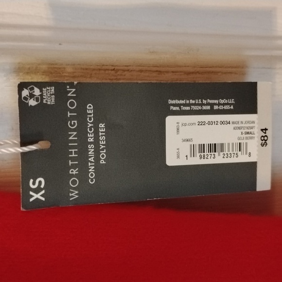 Worthington Woman's Goji Berry Scoop Neck Midi Dress With Side Slit, Size: XS - Picture 2 of 10